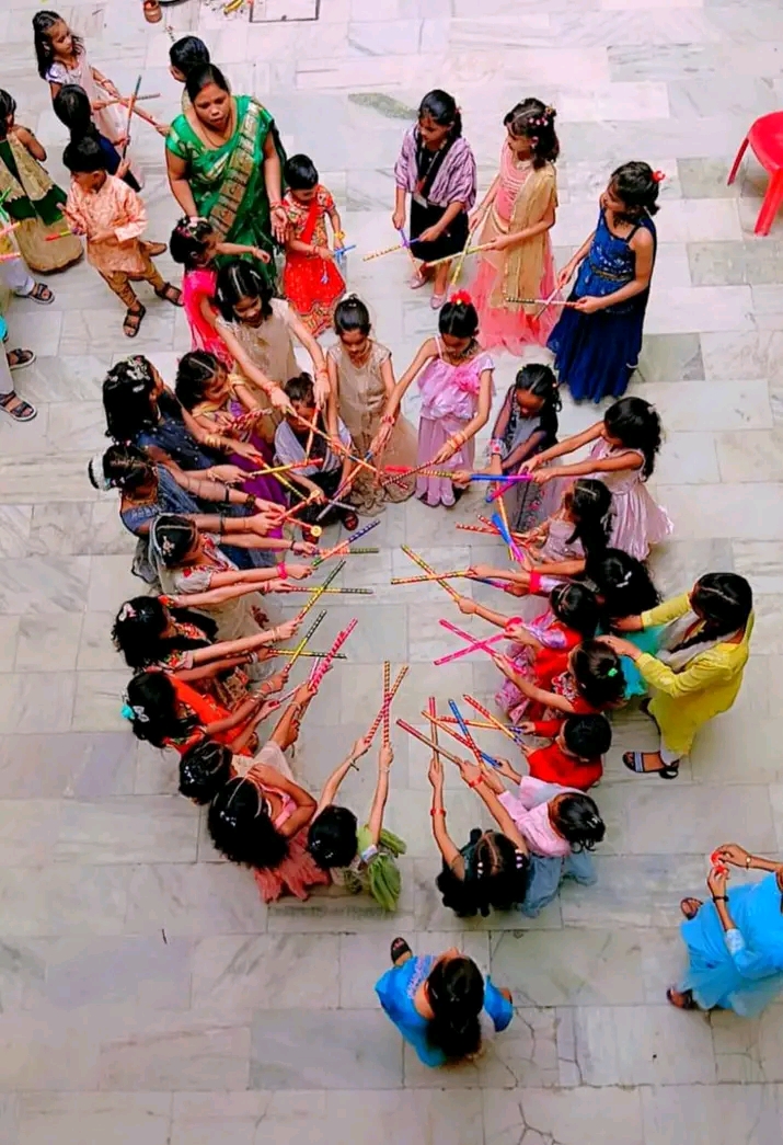 Students participating in a cultural activity