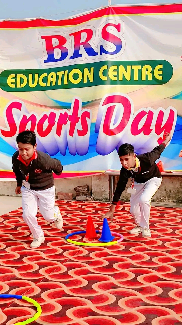 Students participating in sports day